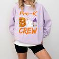 Pre K Boo Crew Teacher Student Halloween Pre Kindergarten Comfort Colors Sweatshirt Orchid