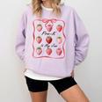 Pre K Is My Jam Teacher Team Crew Preschool Cute Strawberry Comfort Colors Sweatshirt Orchid