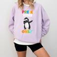 Pre-K Vibes Only Penguin Teachers Kids Back To School Comfort Colors Sweatshirt Orchid