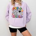 Pre-K Is Out Of This World Space Planets Teacher Comfort Colors Sweatshirt Orchid Pre-K Is Out Of This World Space Planets Teacher Comfort Colors Sweatshirt Orchid