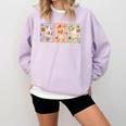 Preppy Goose Teacher Trick Or Teach Halloween Teacher Goose Comfort Colors Sweatshirt Orchid Preppy Goose Teacher Trick Or Teach Halloween Teacher Goose Comfort Colors Sweatshirt Orchid