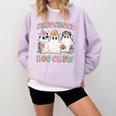 Preschool Boo Crew Groovy Halloween Floral Ghost Teacher Men Women Kids Comfort Colors Sweatshirt Orchid Preschool Boo Crew Groovy Halloween Floral Ghost Teacher Men Women Kids Comfort Colors Sweatshirt Orchid