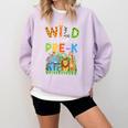 Preschool Teacher Kids Back To School Wild About Pre-K Comfort Colors Sweatshirt Orchid