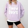 Proud Supporter Of Snow Days Teacher Christmas Men Women Comfort Colors Sweatshirt Orchid
