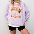 Pumpkin Spice Gives Me Teacher Powers Fall Thanksgiving Men Women Comfort Colors Sweatshirt Orchid Pumpkin Spice Gives Me Teacher Powers Fall Thanksgiving Men Women Comfort Colors Sweatshirt Orchid