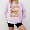 Pumpkin Spice Makes The Teacher Nice Teacher Graduation Comfort Colors Sweatshirt Orchid