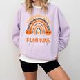 Rainbow I Teach The Cutest Pumpkins Kindergarten Teacher Men Women Comfort Colors Sweatshirt Orchid Rainbow I Teach The Cutest Pumpkins Kindergarten Teacher Men Women Comfort Colors Sweatshirt Orchid