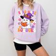 Read More Books Ghost Reading Book Teacher Halloween Comfort Colors Sweatshirt Orchid