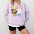 Readers Are Leaders Reading Book Lover Teacher Women Men Kid Comfort Colors Sweatshirt Orchid