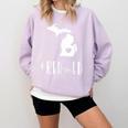 Red For Ed Michigan Teacher Public Education Comfort Colors Sweatshirt Orchid
