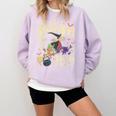 There's Room On My Broom For You Too Teacher Halloween Comfort Colors Sweatshirt Orchid