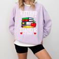 Retired But Forever a Teacher At Heart Teacher Retirement Comfort Colors Sweatshirt Orchid
