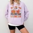 Retro Fall In Love With Learning Autumn Pumpkin Teacher Comfort Colors Sweatshirt Orchid Retro Fall In Love With Learning Autumn Pumpkin Teacher Comfort Colors Sweatshirt Orchid