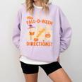 Retro Are You Fall O Ween Directions Ghost Teacher Spooky Comfort Colors Sweatshirt Orchid