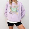 Retro Hooray It's Art Day Art Teacher Back To School Women Comfort Colors Sweatshirt Orchid