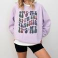 Retro IT'S ME Hi I'm The TEACHER Groovy Testing Squad Pink Comfort Colors Sweatshirt Orchid Retro IT'S ME Hi I'm The TEACHER Groovy Testing Squad Pink Comfort Colors Sweatshirt Orchid