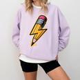 Retro Pencil Pencil Back To School Teacher Student Comfort Colors Sweatshirt Orchid Retro Pencil Pencil Back To School Teacher Student Comfort Colors Sweatshirt Orchid