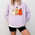 Retro Pencil Ghost Boo Spooky Teacher Halloween Costume Comfort Colors Sweatshirt Orchid Retro Pencil Ghost Boo Spooky Teacher Halloween Costume Comfort Colors Sweatshirt Orchid