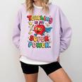 Retro Teaching Is My Superpower Apple Teacher Appreciation Comfort Colors Sweatshirt Orchid Retro Teaching Is My Superpower Apple Teacher Appreciation Comfort Colors Sweatshirt Orchid