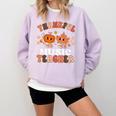 Retro Thankful Music Teacher Pumpkin Fall Thanksgiving Comfort Colors Sweatshirt Orchid Retro Thankful Music Teacher Pumpkin Fall Thanksgiving Comfort Colors Sweatshirt Orchid