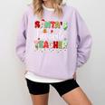 Santas Favorite Teacher Christmas Matching Xmas Men Women Comfort Colors Sweatshirt Orchid Santas Favorite Teacher Christmas Matching Xmas Men Women Comfort Colors Sweatshirt Orchid
