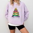 Santa's Favorite Teacher Idea For Christmas Teachers Comfort Colors Sweatshirt Orchid