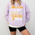 This Is My Scary Music Teacher Halloween Costumes Pajama Comfort Colors Sweatshirt Orchid