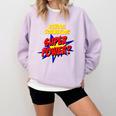 School Counselor Teacher Superhero Superpower Comic Book Comfort Colors Sweatshirt Orchid School Counselor Teacher Superhero Superpower Comic Book Comfort Colors Sweatshirt Orchid