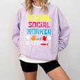 School Social Worker Teacher Caseworker Public Servant LSW Comfort Colors Sweatshirt Orchid School Social Worker Teacher Caseworker Public Servant LSW Comfort Colors Sweatshirt Orchid