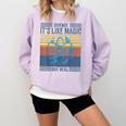 Science It's Like Magic But Real Science Teacher Geek Nerd Comfort Colors Sweatshirt Orchid Science It's Like Magic But Real Science Teacher Geek Nerd Comfort Colors Sweatshirt Orchid