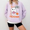 Science Teacher Cute Ghost Halloween Teacher Men Women Comfort Colors Sweatshirt Orchid Science Teacher Cute Ghost Halloween Teacher Men Women Comfort Colors Sweatshirt Orchid