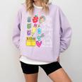 She Works Willingly With Her Hands Proverbs Daycare Teacher Men Women Comfort Colors Sweatshirt Orchid
