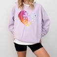 Sign Language Heart ASL For Deaf Teacher Comfort Colors Sweatshirt Orchid Sign Language Heart ASL For Deaf Teacher Comfort Colors Sweatshirt Orchid
