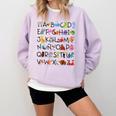 SPANISH ALPHABET MAESTRA SPANISH TEACHER Comfort Colors Sweatshirt Orchid SPANISH ALPHABET MAESTRA SPANISH TEACHER Comfort Colors Sweatshirt Orchid