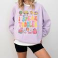 I Speak Toddler Teacher Pre-K Frist Day Back To School Comfort Colors Sweatshirt Orchid