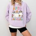 SPED Boo Crew Halloween Floral Ghost Special Ed SPED Teacher For Men Women Kids Comfort Colors Sweatshirt Orchid
