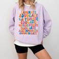 Sped Caffeinate Advocate Laminate Educate Teacher Men Women Kids Comfort Colors Sweatshirt Orchid Sped Caffeinate Advocate Laminate Educate Teacher Men Women Kids Comfort Colors Sweatshirt Orchid