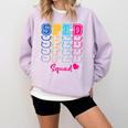 SPED Squad Proud Special Education Para Teacher Colorful Comfort Colors Sweatshirt Orchid