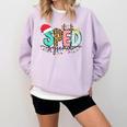 SPED Squad Special Education Teacher Autism Christmas Women Comfort Colors Sweatshirt Orchid