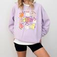SPED Teacher Halloween Spooky Special Education Team Men Women Kids Comfort Colors Sweatshirt Orchid