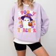 Spooky Teacher Halloween Cute Halloween Teacher Ghost Comfort Colors Sweatshirt Orchid Spooky Teacher Halloween Cute Halloween Teacher Ghost Comfort Colors Sweatshirt Orchid