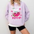 Our Students Are One In A Melon Teacher Watermelon Summer Comfort Colors Sweatshirt Orchid