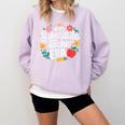 In My Substitute Teacher Era Comfort Colors Sweatshirt Orchid