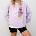 Being A Substitute Teacher Substitute Teaching Comfort Colors Sweatshirt Orchid