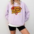Super Teacher's Assistant Educational Superhero Comfort Colors Sweatshirt Orchid Super Teacher's Assistant Educational Superhero Comfort Colors Sweatshirt Orchid