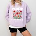 Support Public Education Cute Floral Teacher Red For Ed Comfort Colors Sweatshirt Orchid Support Public Education Cute Floral Teacher Red For Ed Comfort Colors Sweatshirt Orchid