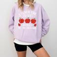 I Teach The Cutest Apples In The Orchard Cute Fall Teacher Comfort Colors Sweatshirt Orchid I Teach The Cutest Apples In The Orchard Cute Fall Teacher Comfort Colors Sweatshirt Orchid