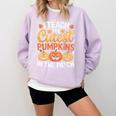 I Teach The Cutest Pumpkins Tshirt Halloween Teacher Comfort Colors Sweatshirt Orchid I Teach The Cutest Pumpkins Tshirt Halloween Teacher Comfort Colors Sweatshirt Orchid