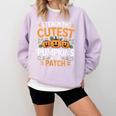 I Teach The Cutest Pumpkins In The Patch Halloween Teacher Comfort Colors Sweatshirt Orchid