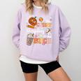 I Teach The Cutest Pumpkins In The Patch Halloween Teacher Comfort Colors Sweatshirt Orchid I Teach The Cutest Pumpkins In The Patch Halloween Teacher Comfort Colors Sweatshirt Orchid